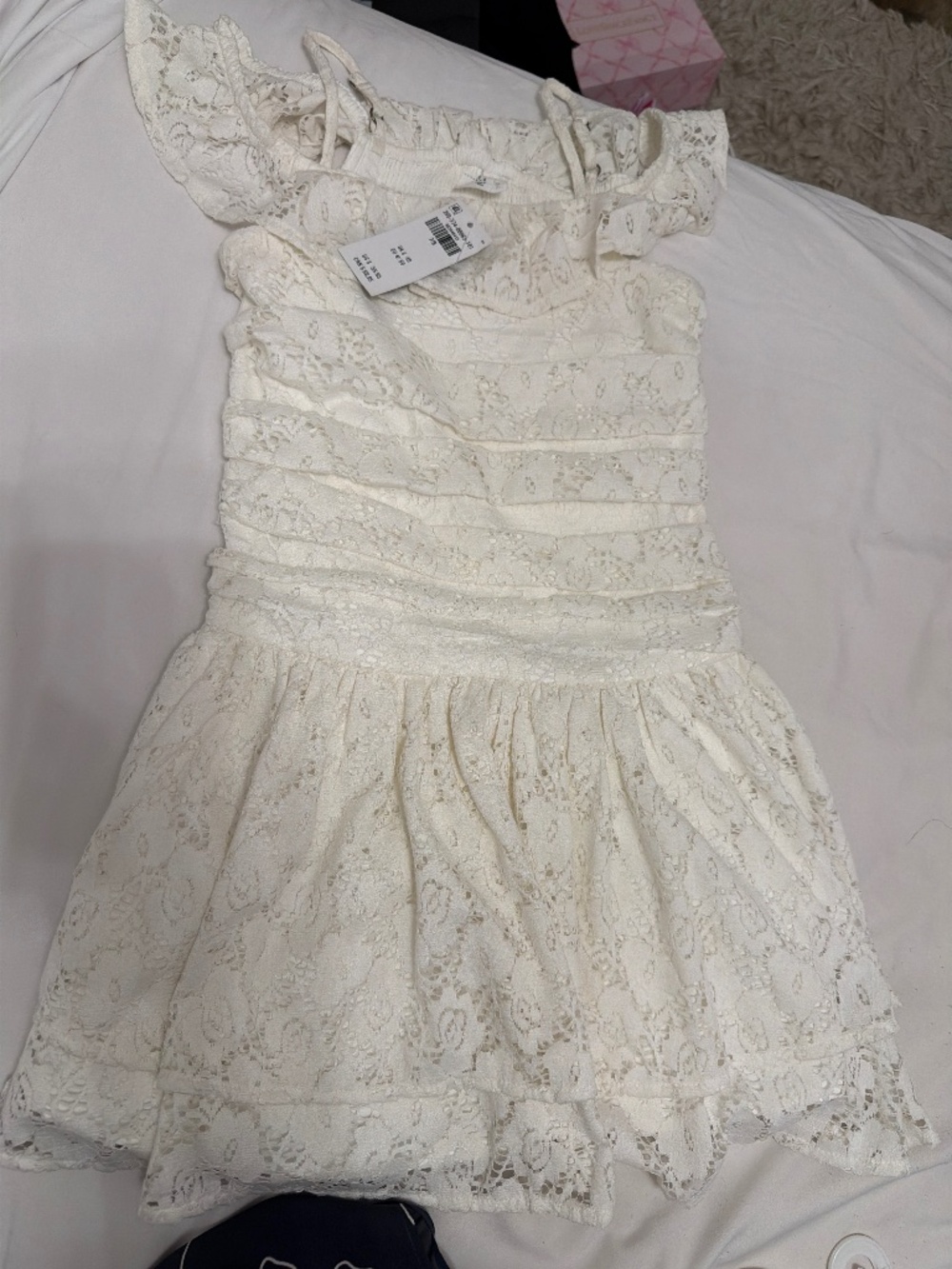 Abercrombie kids white dress 7/8